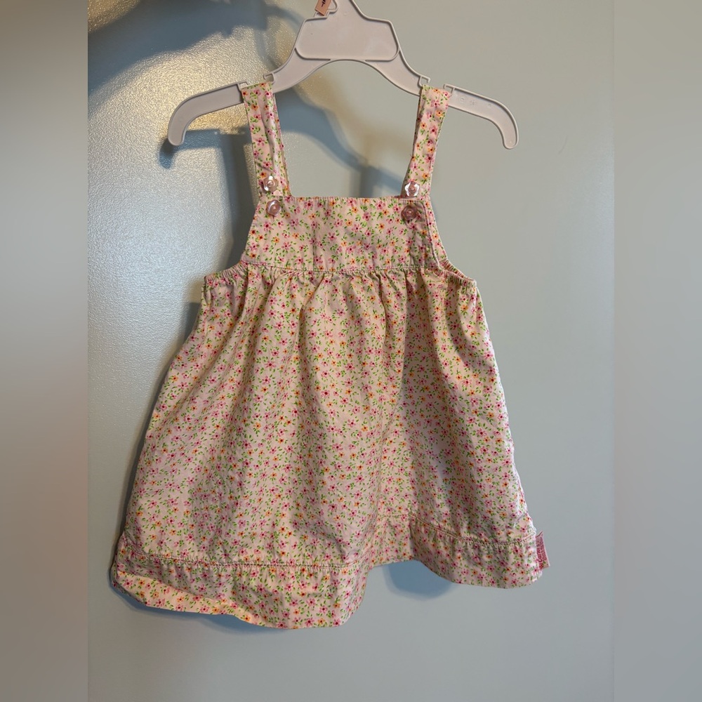 Vintage Y2K Carter’s Dainty Floral Pinafore Dress 2T Cottagecore Watch The Wear